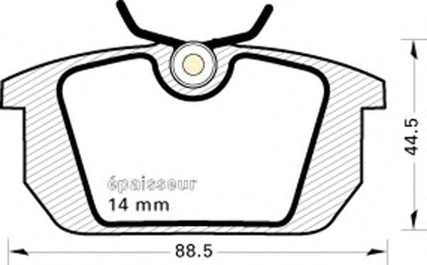 Kit de plaquettes de frein, frein à disque 245