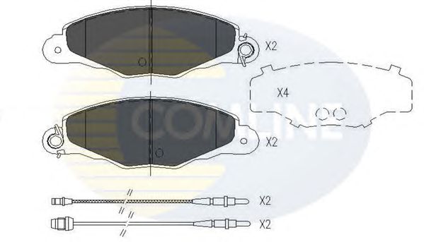 Комплект тормозных колодок, дисковый тормоз CBP01526