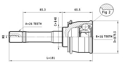 Joint Kit, drive shaft C.645