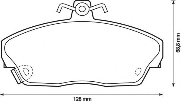 Комплект тормозных колодок, дисковый тормоз 571438S