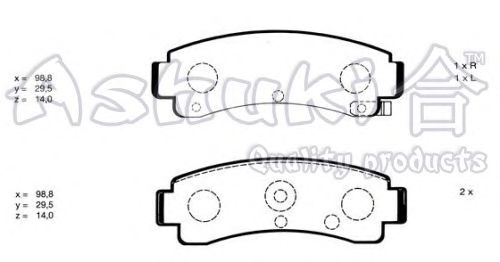 Brake Pad Set, disc brake N011-86