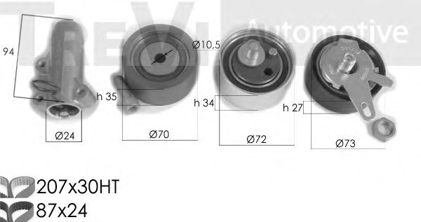 Timing Belt Kit RPK3275D/3