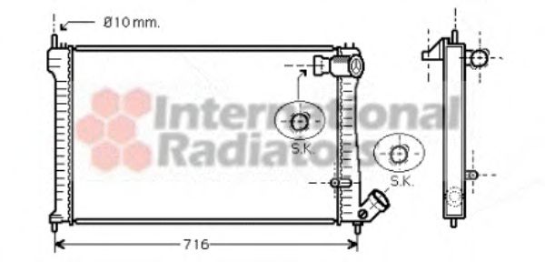 Radiator, engine cooling 09002102