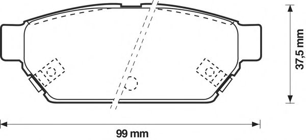Комплект тормозных колодок, дисковый тормоз 571943B