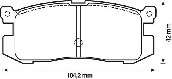 Комплект тормозных колодок, дисковый тормоз 572169B