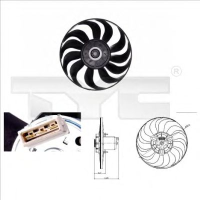 Fan, radiator 837-0019