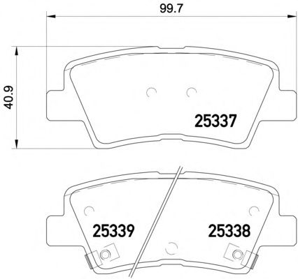 Brake Pad Set, disc brake MDB3252