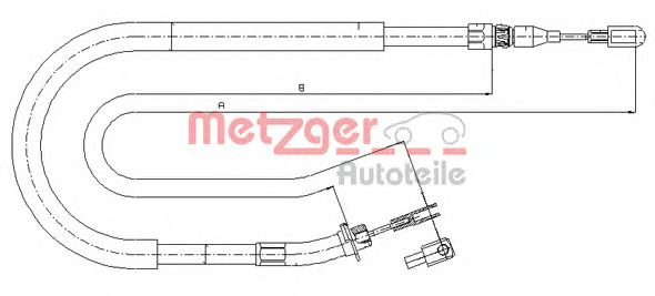 Cable, parking brake 10.9874