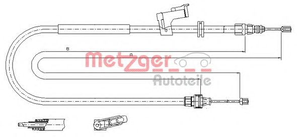 Cable, parking brake 11.5495