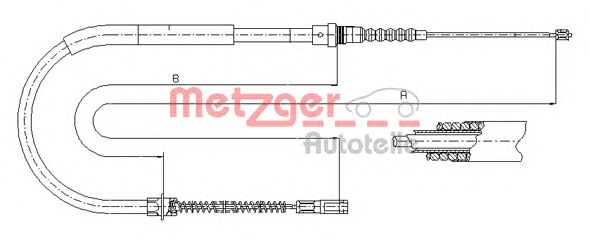 Cable, parking brake 11.6023