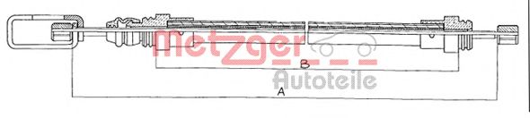 Cable, parking brake 11.605