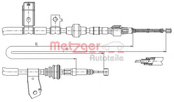 Cable, parking brake 17.4231