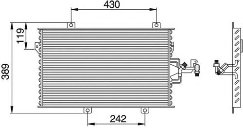 Condensator, airconditioning 8880400116
