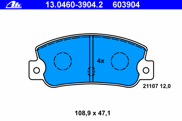 Brake Pad Set, disc brake 13.0460-3904.2