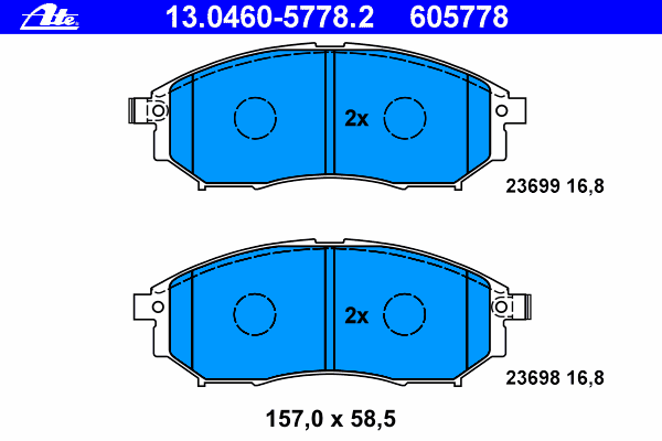 Brake Pad Set, disc brake 13.0460-5778.2