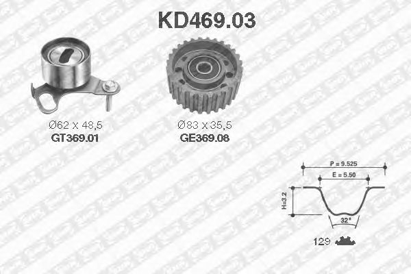 Timing Belt Kit KD469.03
