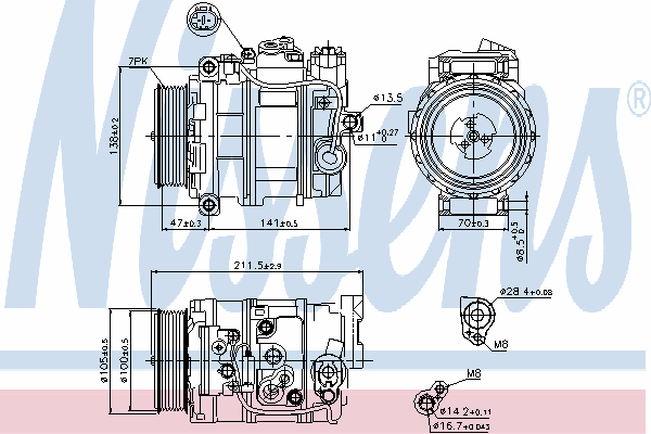 Compressor, airconditioning 89090