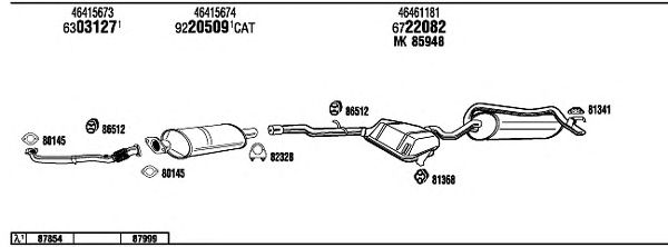 Exhaust System FI71012A