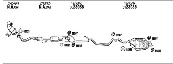 Exhaust System SAT18254A