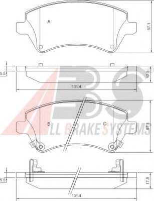 Brake Pad Set, disc brake 37405