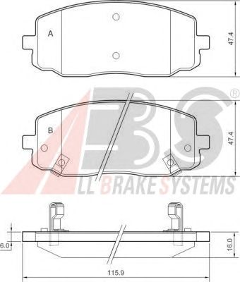 Brake Pad Set, disc brake 37474