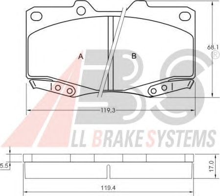 Brake Pad Set, disc brake 37649 OE