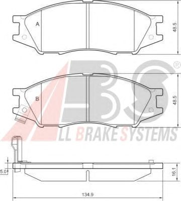 Brake Pad Set, disc brake 37680