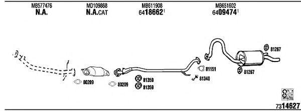 Exhaust System MI61541