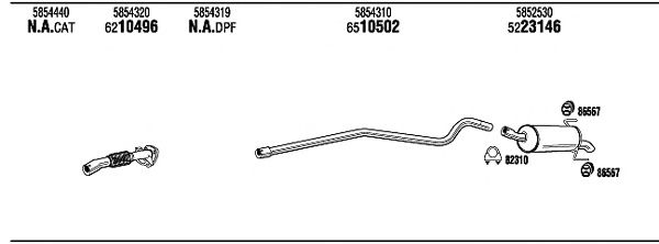 Exhaust System OPH19113B