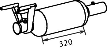 Soot/Particulate Filter, exhaust system 56345