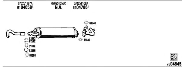 Exhaust System VW72913A