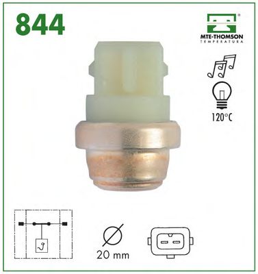 термовыключатель, сигнальная лампа охлаждающей жидкости 844