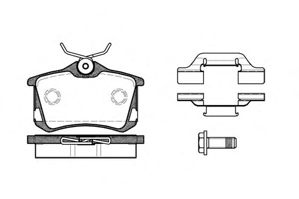 Kit de plaquettes de frein, frein à disque P3633.50