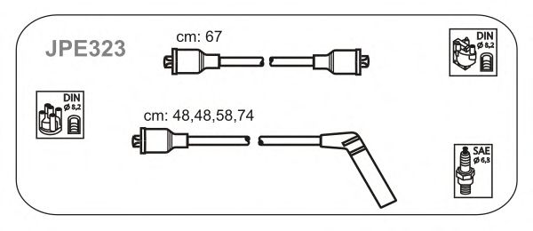 Комплект проводов зажигания JPE323