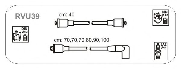 Комплект проводов зажигания RVU39