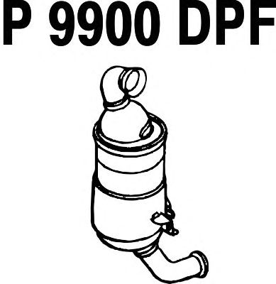 Partikelfilter, uitlaatinstallatie P9900DPF