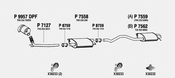 Exhaust System VW750