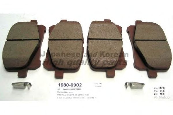 Brake Pad Set, disc brake 1080-0902