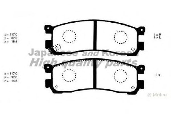 Brake Pad Set, disc brake 1083-3103