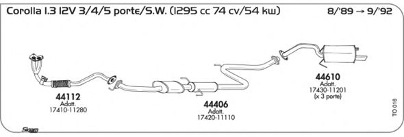 Exhaust System TO016