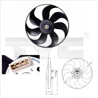 Fan, radiator 837-0010