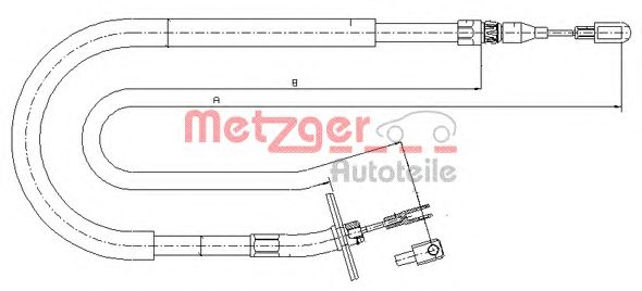 Cable, parking brake 10.9876