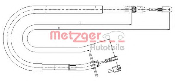 Cable, parking brake 10.9880