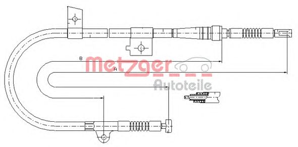 Cable, parking brake 17.0215