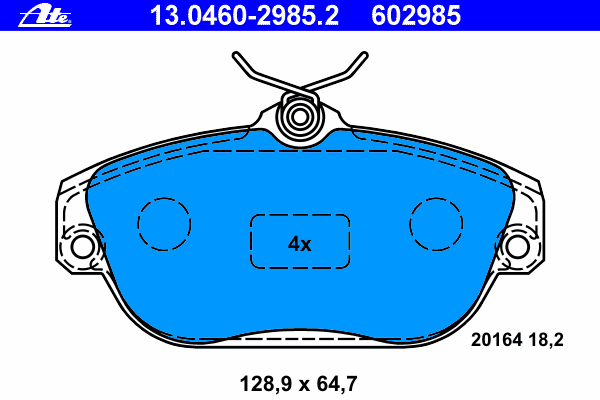 Kit de plaquettes de frein, frein à disque 13.0460-2985.2