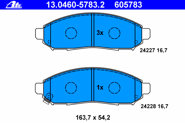 Brake Pad Set, disc brake 13.0460-5783.2