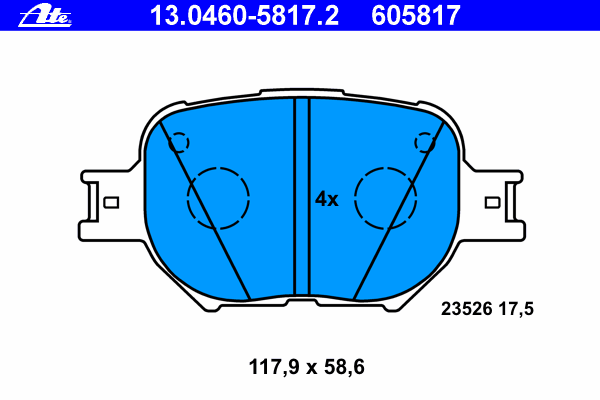 Brake Pad Set, disc brake 13.0460-5817.2