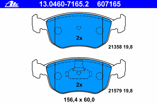 Brake Pad Set, disc brake 13.0460-7165.2