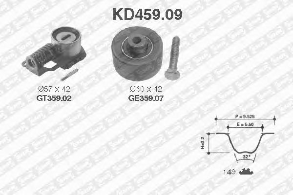 Timing Belt Kit KD459.09