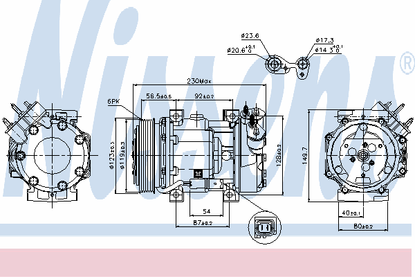 Kompressor, klimaanlegg 89076